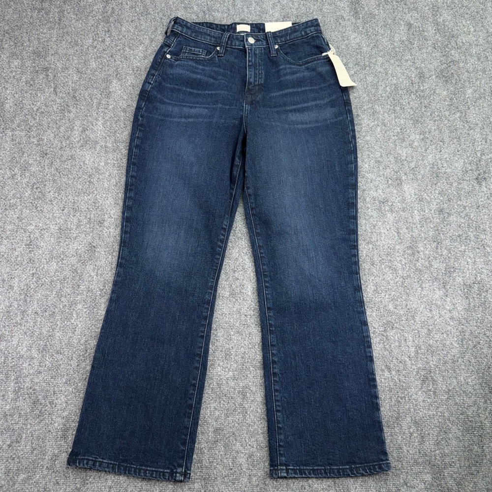 A New Day Jeans Womens 4 27R (Fits 28x27) Dark Blue High Rise Bootcut Denim NWT